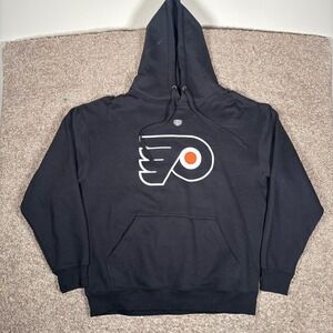 Old Time Sports Philadelphia Flyers NHL Hoodie Black Mens Large Sweatshirt